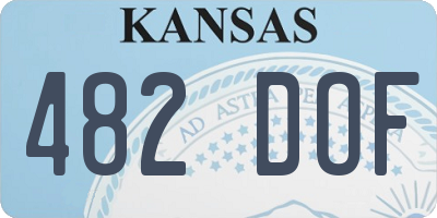 KS license plate 482DOF