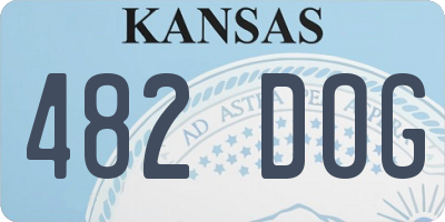 KS license plate 482DOG