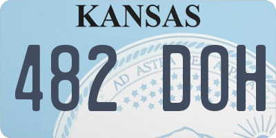 KS license plate 482DOH