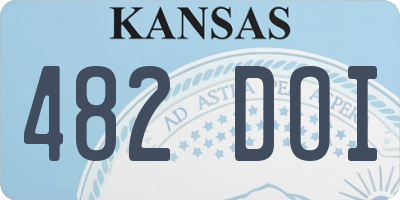 KS license plate 482DOI
