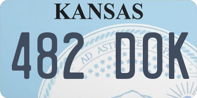 KS license plate 482DOK