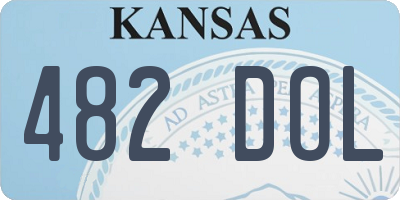 KS license plate 482DOL