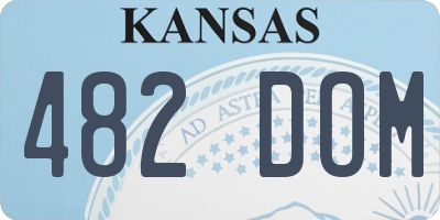 KS license plate 482DOM