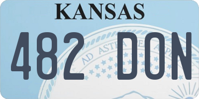 KS license plate 482DON
