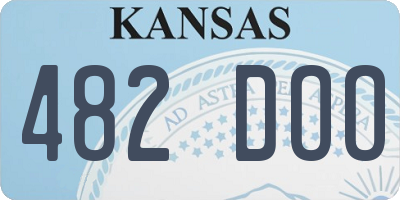 KS license plate 482DOO
