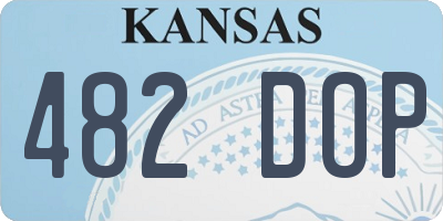 KS license plate 482DOP