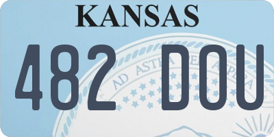 KS license plate 482DOU