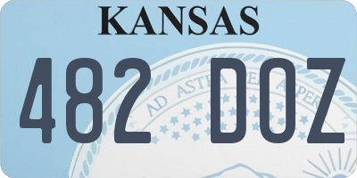 KS license plate 482DOZ