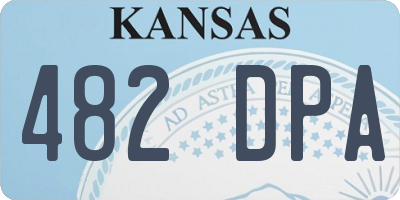 KS license plate 482DPA
