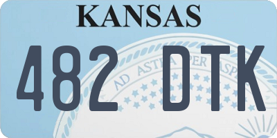 KS license plate 482DTK