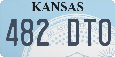 KS license plate 482DTO