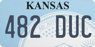 KS license plate 482DUC