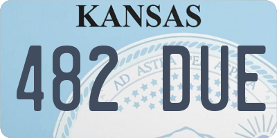 KS license plate 482DUE