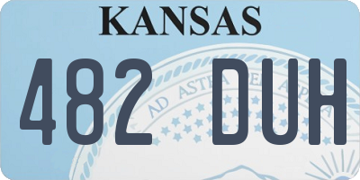 KS license plate 482DUH