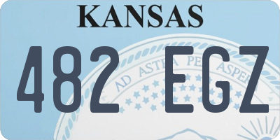 KS license plate 482EGZ