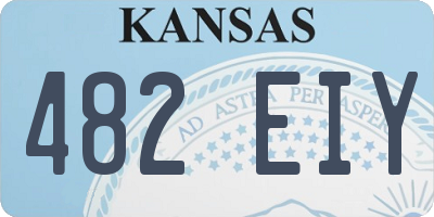 KS license plate 482EIY