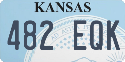 KS license plate 482EQK