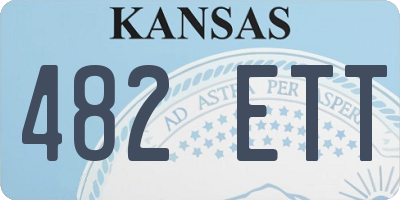 KS license plate 482ETT