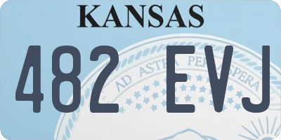 KS license plate 482EVJ