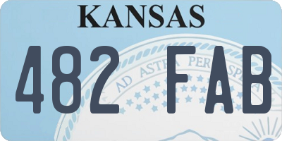KS license plate 482FAB