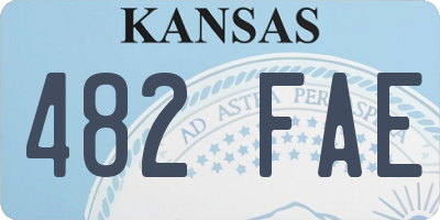 KS license plate 482FAE