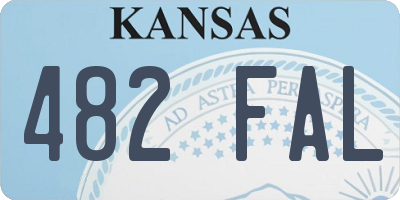 KS license plate 482FAL