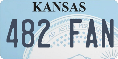 KS license plate 482FAN