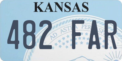 KS license plate 482FAR