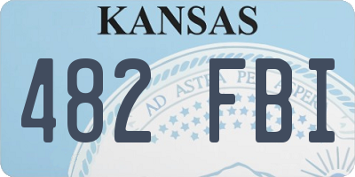 KS license plate 482FBI