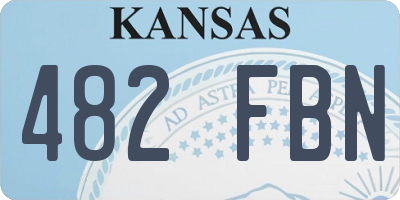 KS license plate 482FBN