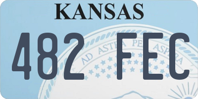 KS license plate 482FEC
