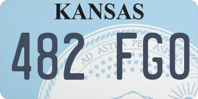 KS license plate 482FGO