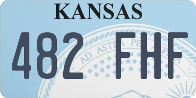 KS license plate 482FHF