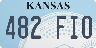 KS license plate 482FIO