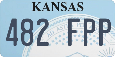 KS license plate 482FPP