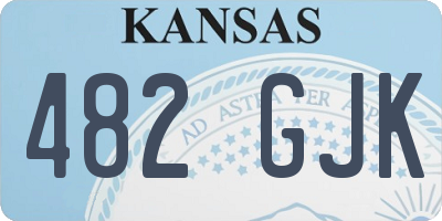 KS license plate 482GJK