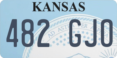 KS license plate 482GJO