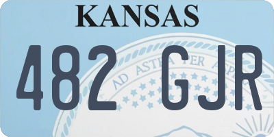 KS license plate 482GJR