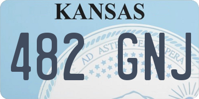 KS license plate 482GNJ