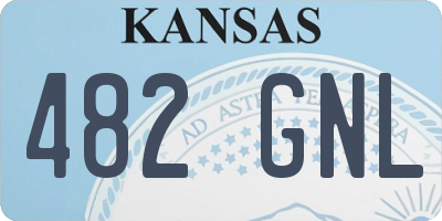 KS license plate 482GNL