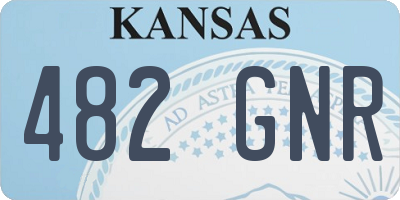 KS license plate 482GNR