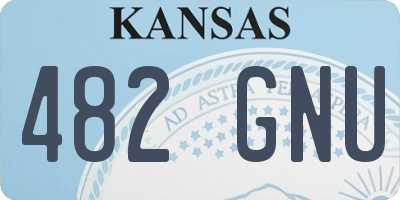 KS license plate 482GNU
