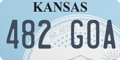 KS license plate 482GOA