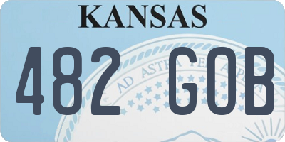 KS license plate 482GOB