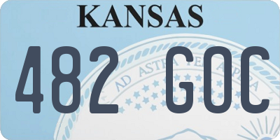KS license plate 482GOC