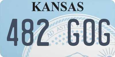 KS license plate 482GOG