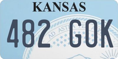 KS license plate 482GOK