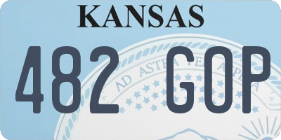 KS license plate 482GOP