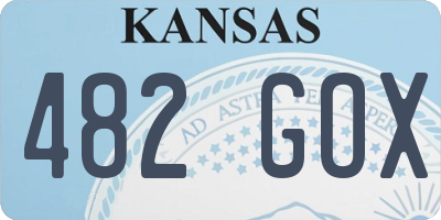 KS license plate 482GOX