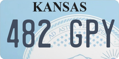 KS license plate 482GPY